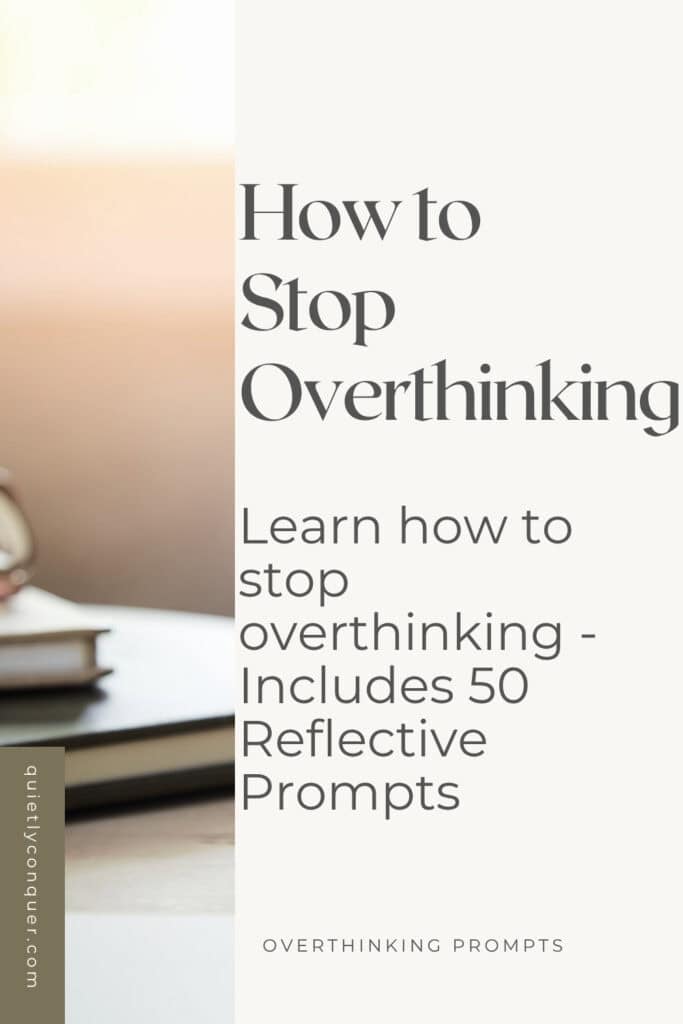 How to Stop Overthinking. Image of a pile of journals