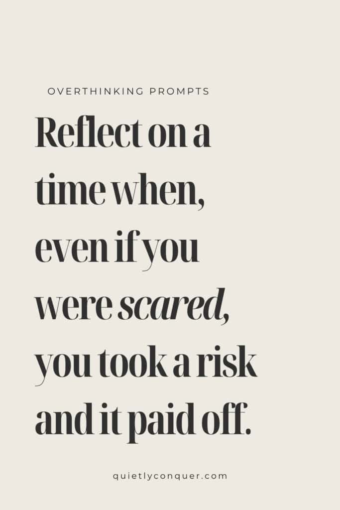 Journal Prompts for Overthinking - Text based image