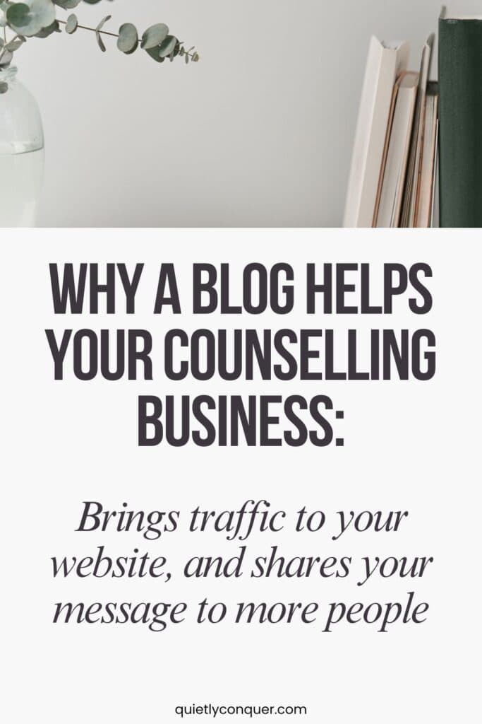 How to increase your audience with a therapy / counselling blog. Image of a person at their desk