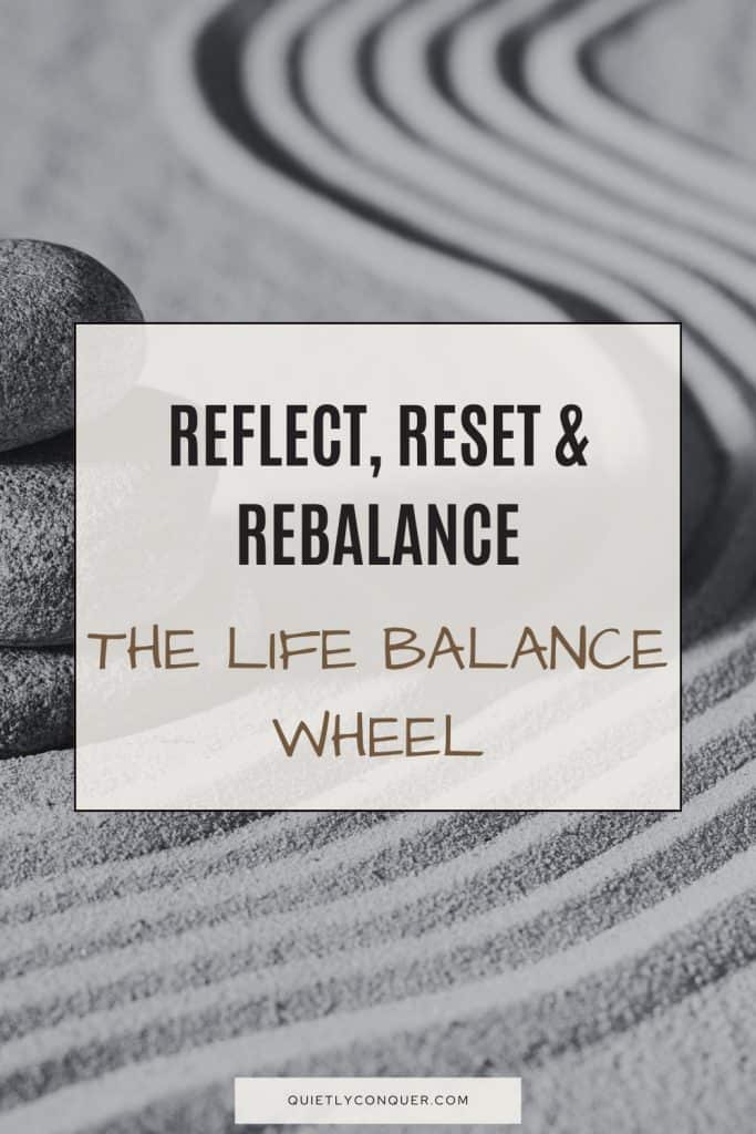 Reflect, Reset & Rebalance: The Life Balance Wheel - IMage of a pattern in sand in black and white