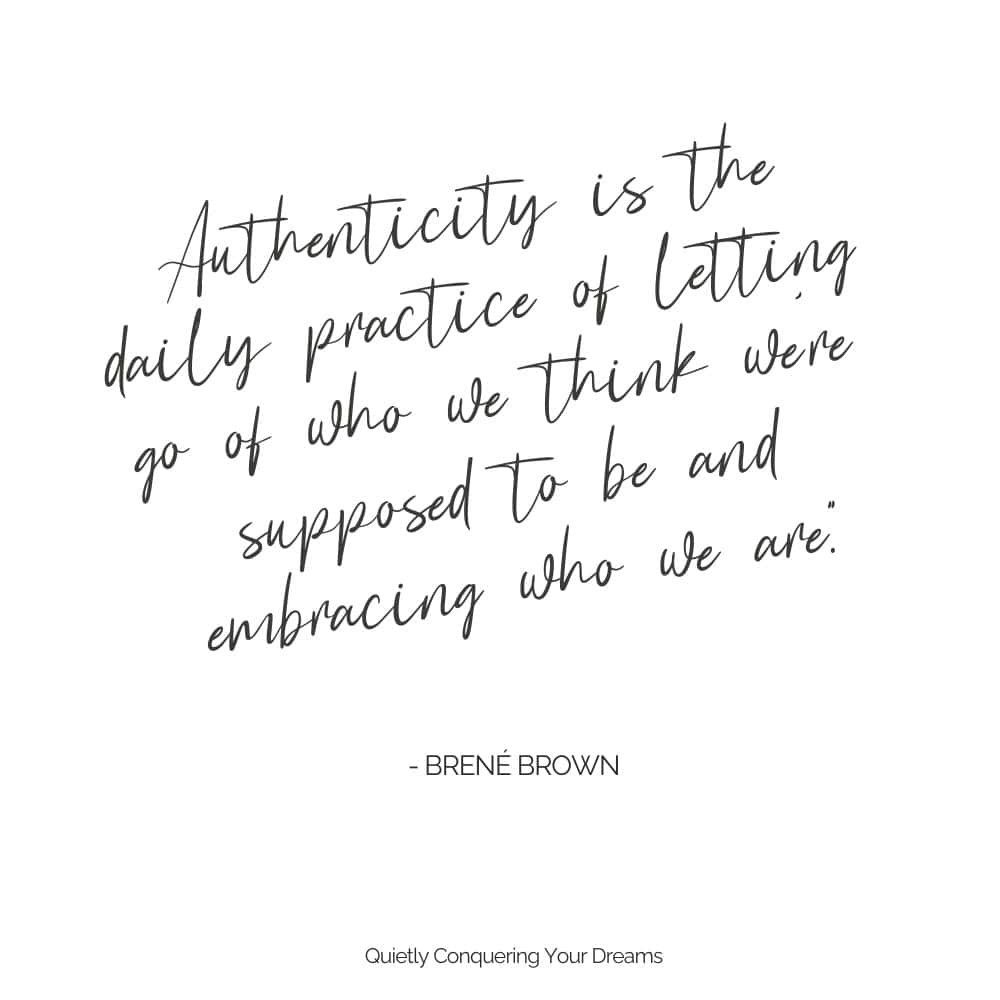 Brene Brown Quotes - black and white image with a Brene quote